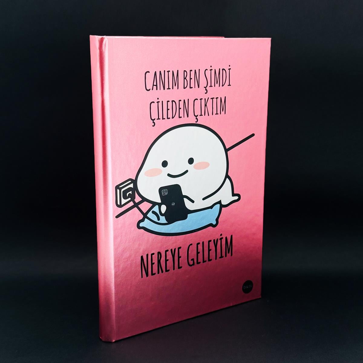 Çileden Çıktım Tasarımlı Metal Kapaklı Lastikli Defter