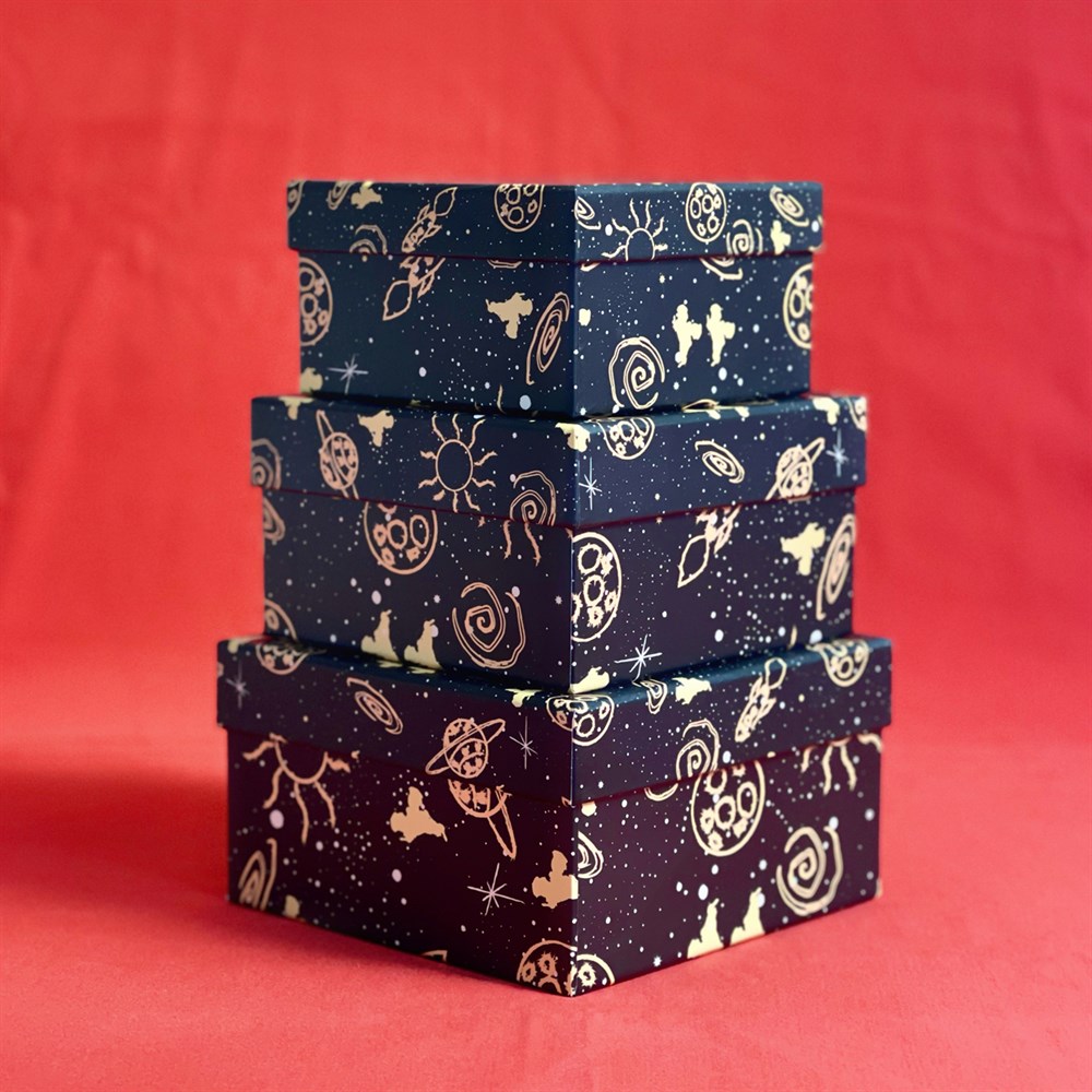 Çizgi Galaxy Tasarımlı 3'lü Kutu