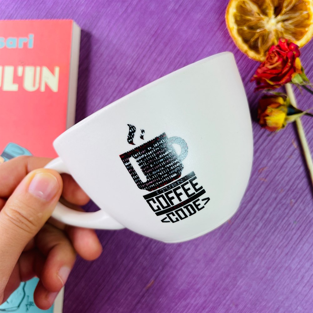Coffee Code White Printed Cup