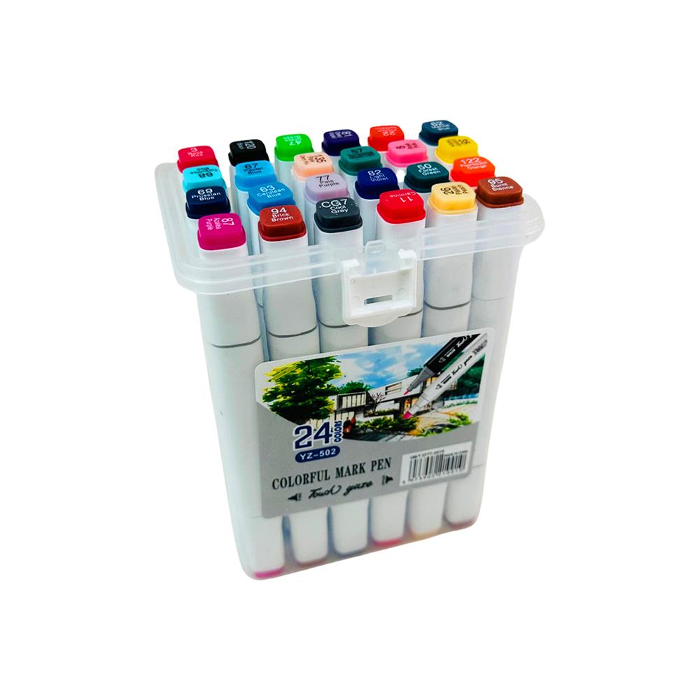 Colorful Çift Taraflı 24lü Marker Kalem Set