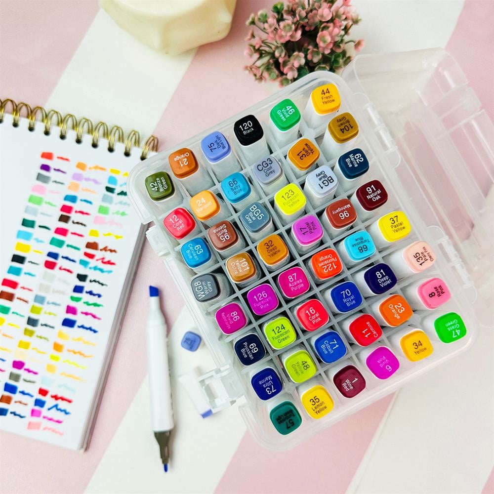 Colorful Çift Taraflı 48'li Marker Kalem Set