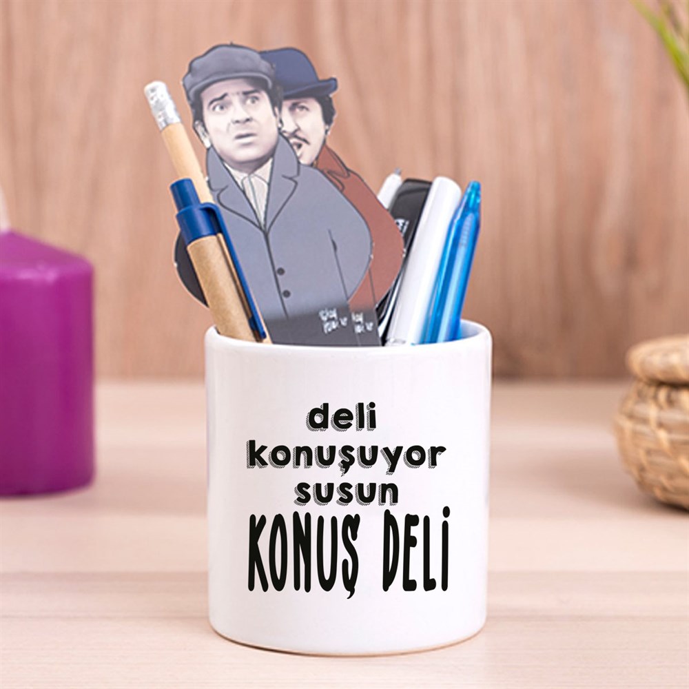 Deli Konuşuyor Konuş Deli Tasarımlı Seramik Kalemlik