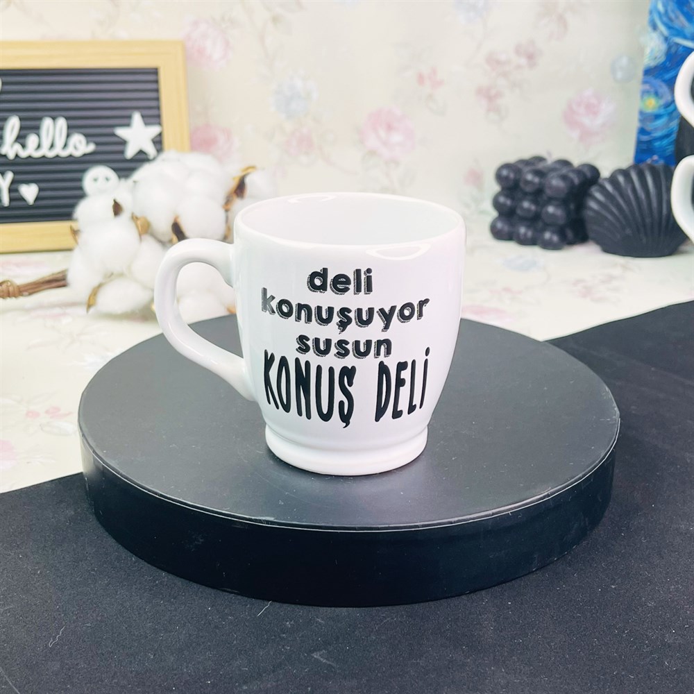Deli Konuşuyor Susun Tasarımlı Filtre Kahve Fincanı
