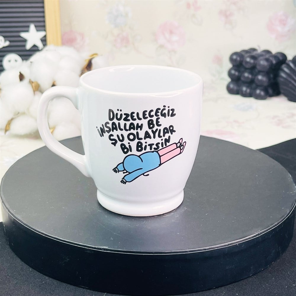Düzelicez İnşallah Be Tasarımlı Filtre Kahve Fincanı