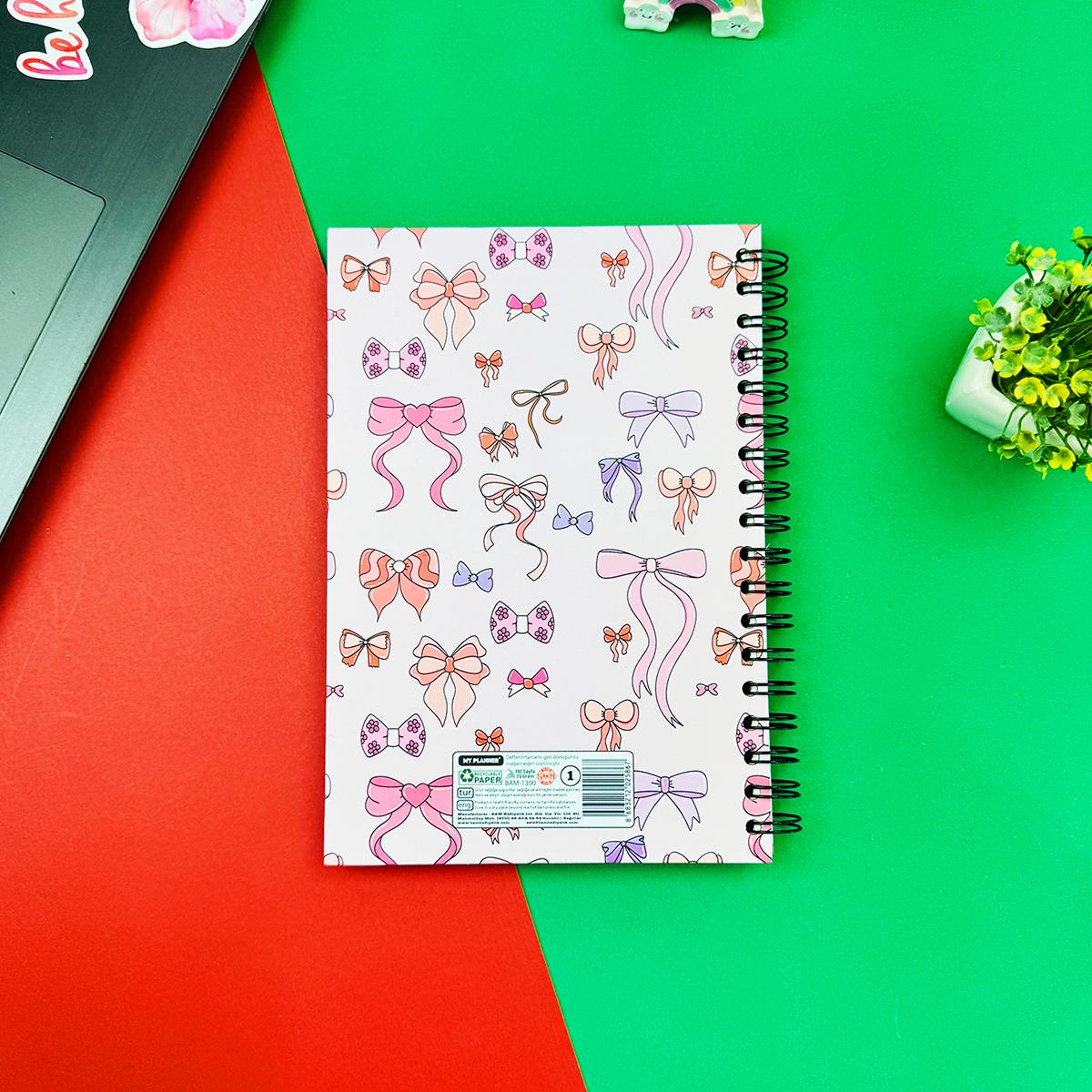 Fiyonk Tasarımlı Spiralli Defter