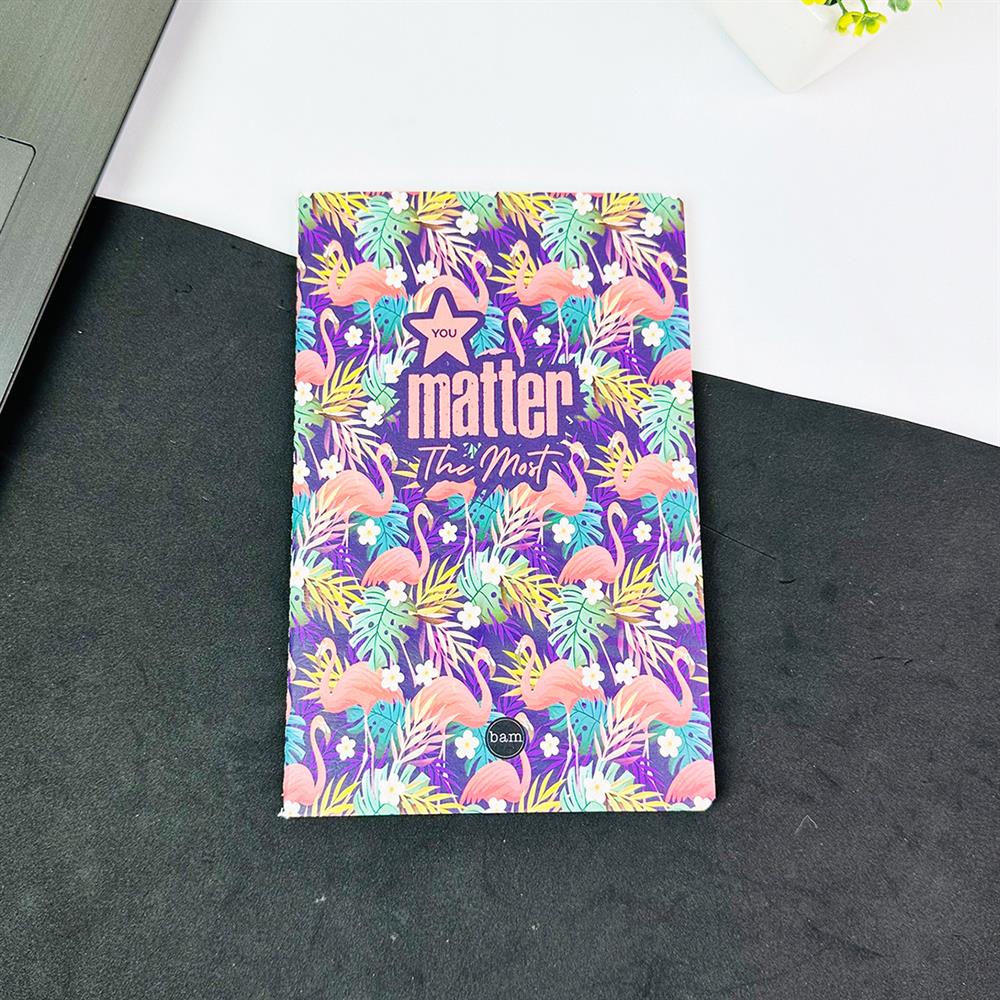 Flamingo Motto Tasarımlı Terzi Dikişli Defter