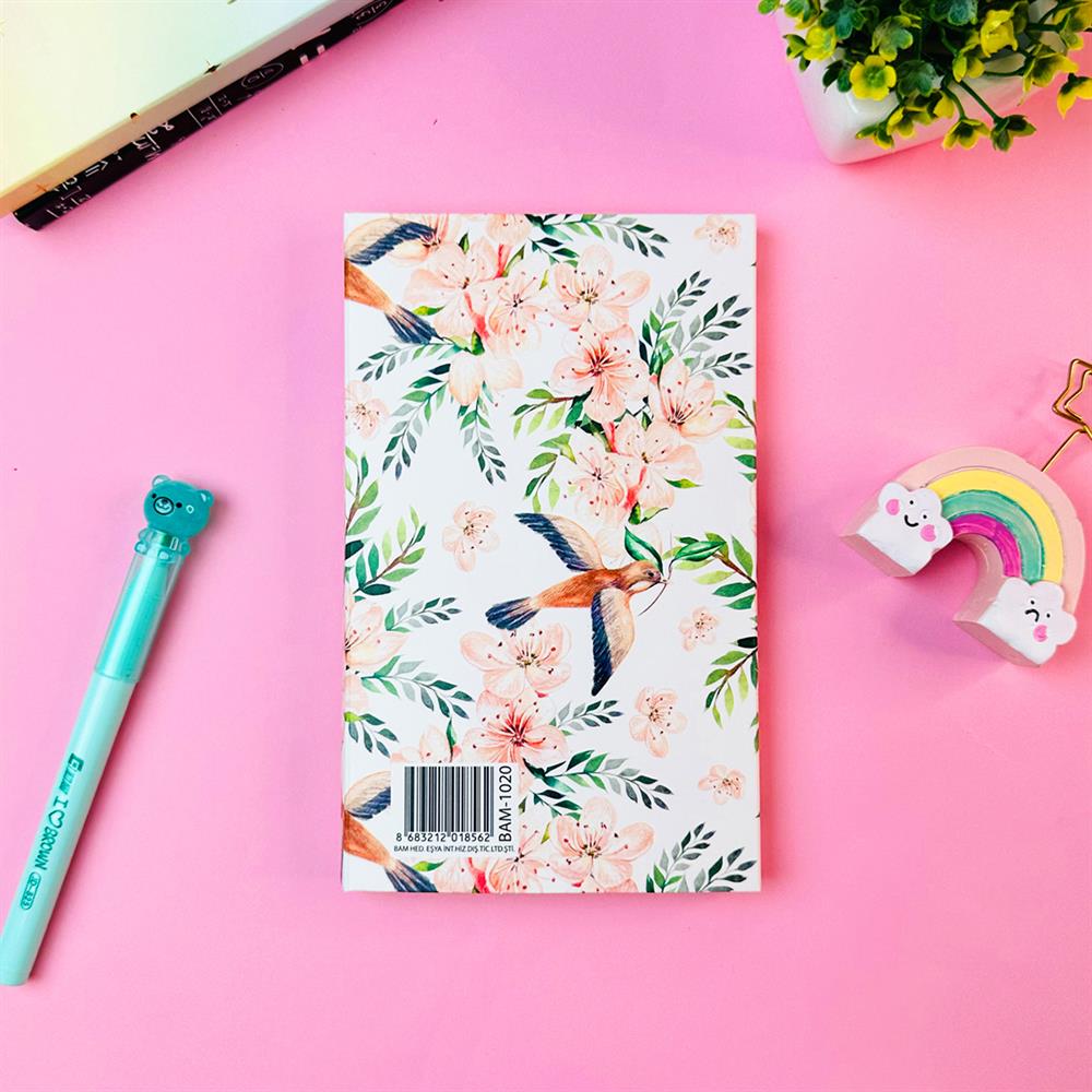 Follow Your Dreams Çiçek Tasarımlı Zarf Defter