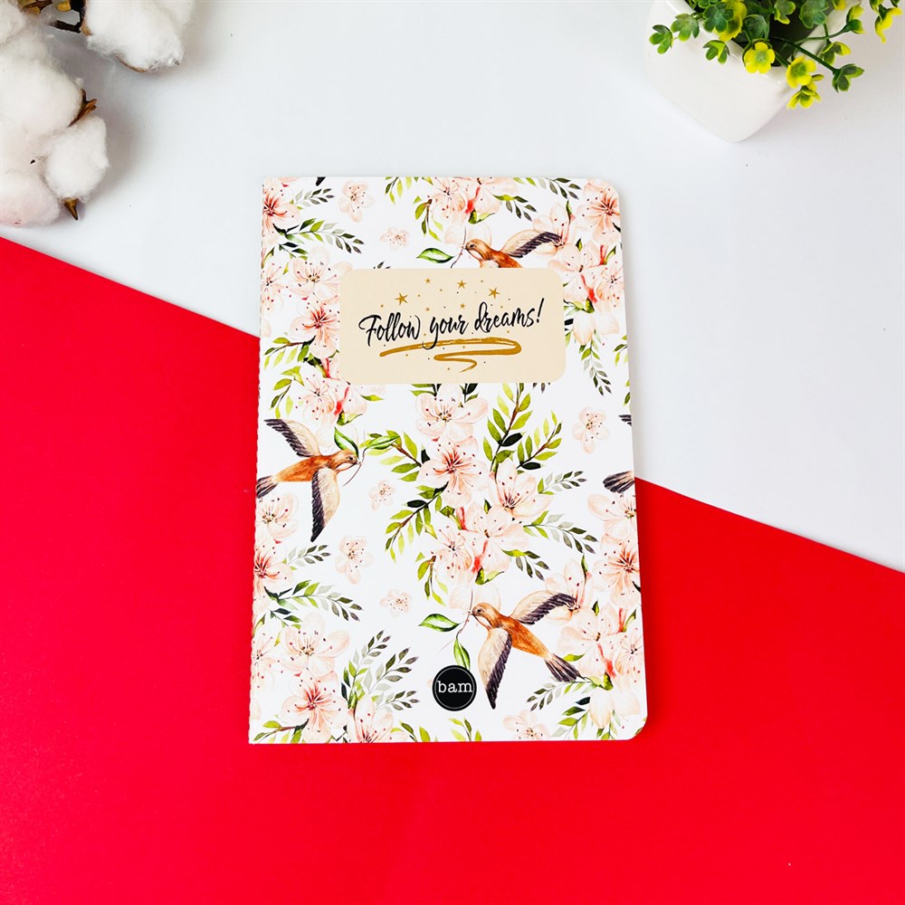 Follow Your Dreams Tasarımlı Terzi Dikişli Defter