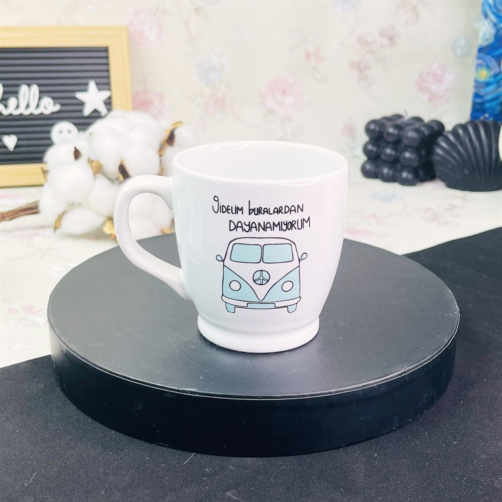 Gidelim Buralardan Tasarımlı Filtre Kahve Fincanı