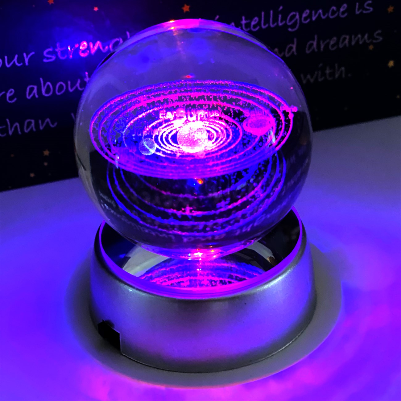 Solar System 3D LED Glass Globe 6 Different Models