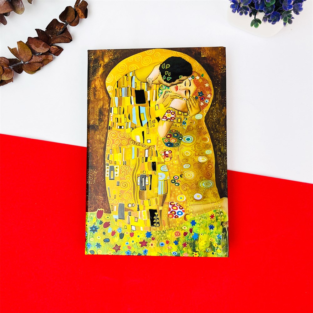 Gustav Klimt Öpücük Ve Sırları Lastikli Defter