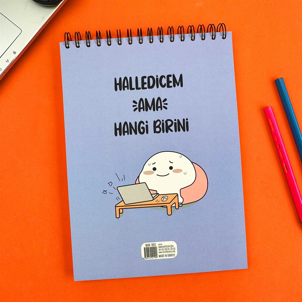 Halledicem Ama Hangi Birini Tasarımlı 30x21 Cm Eskiz Defteri 270 Gr