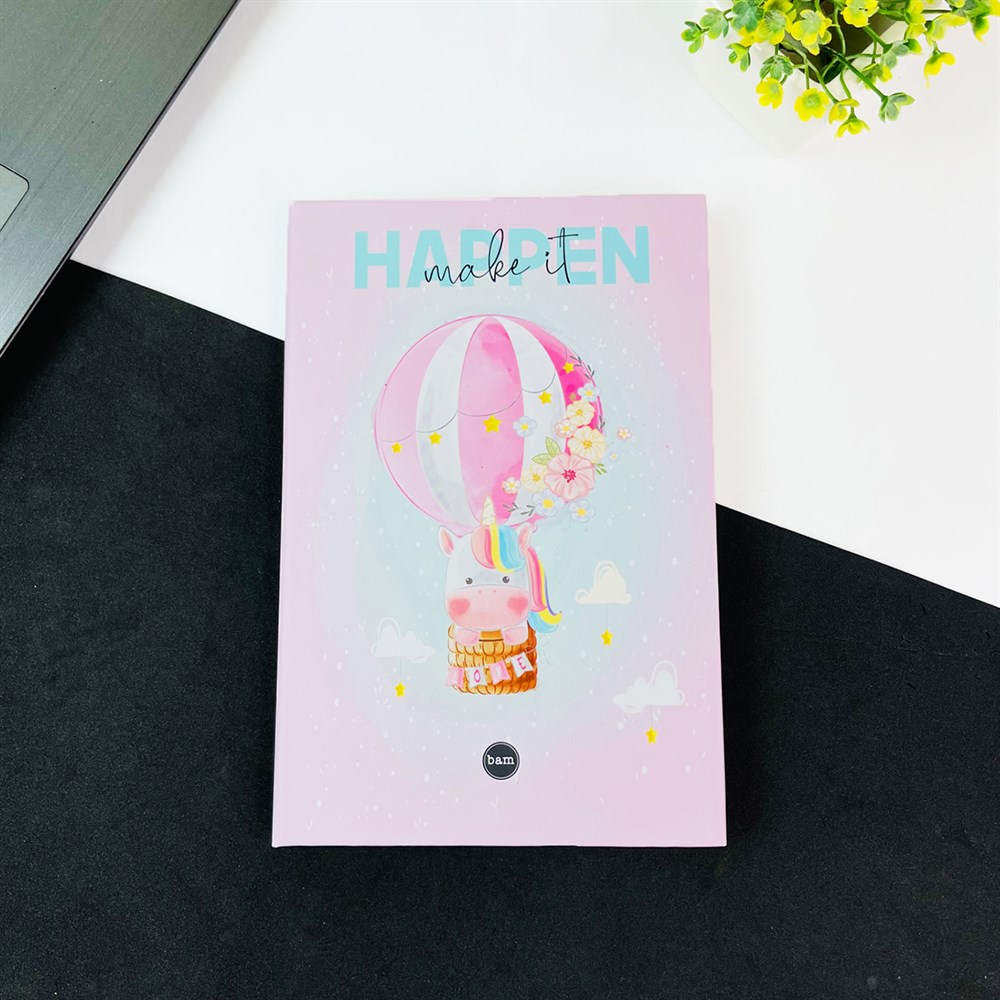 Happen Make It Tasarımlı Lastikli Defter