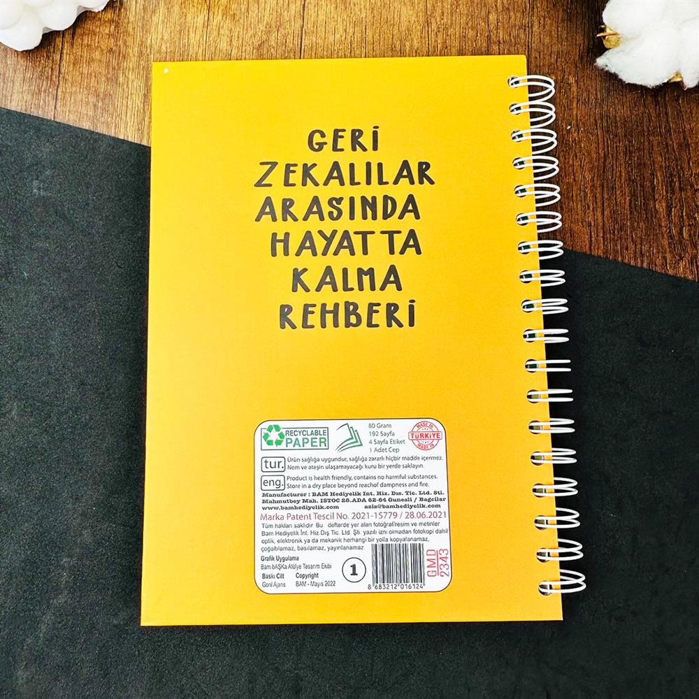 Hayatta Kalma Rehberi Tasarımlı Konuşan Ajanda 