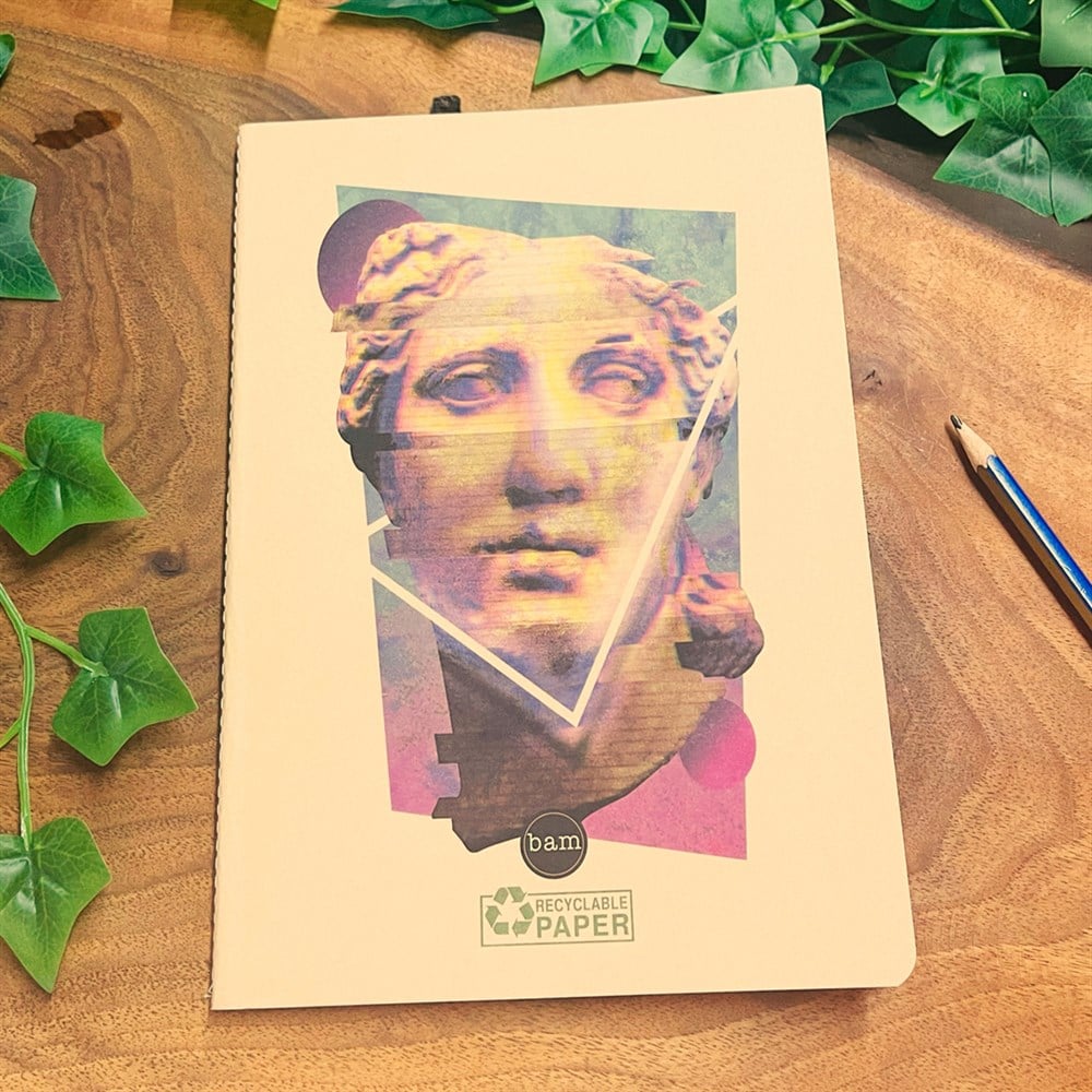 Heykel Art Tasarımlı Geri Dönüşümlü Kraft Defter