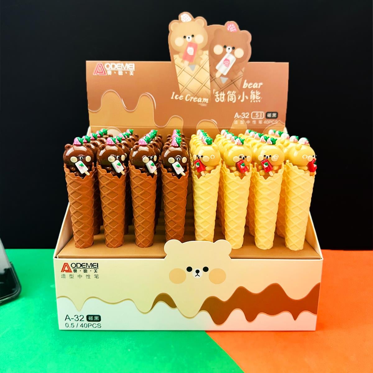 Ice Cream Ayıcık Tasarımlı Jel Kalem