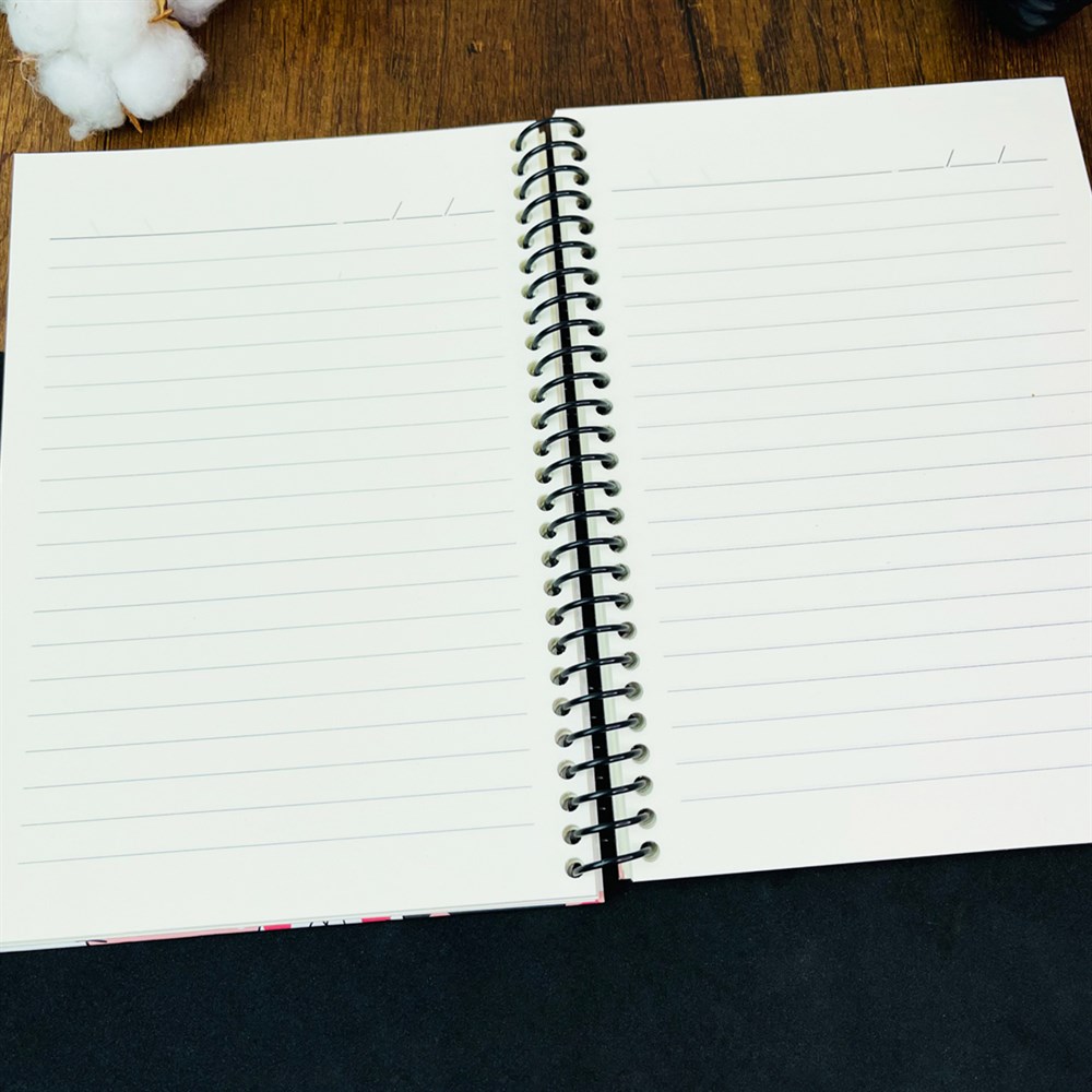 Ithachi Lamas 2 Tasarımlı Çizgili Spiralli Defter 