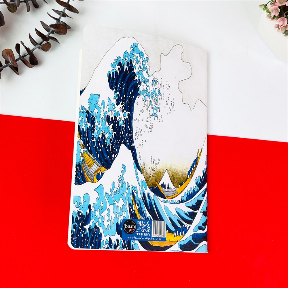 Kanagawa Great Wave Saddle Stitched Notebooks