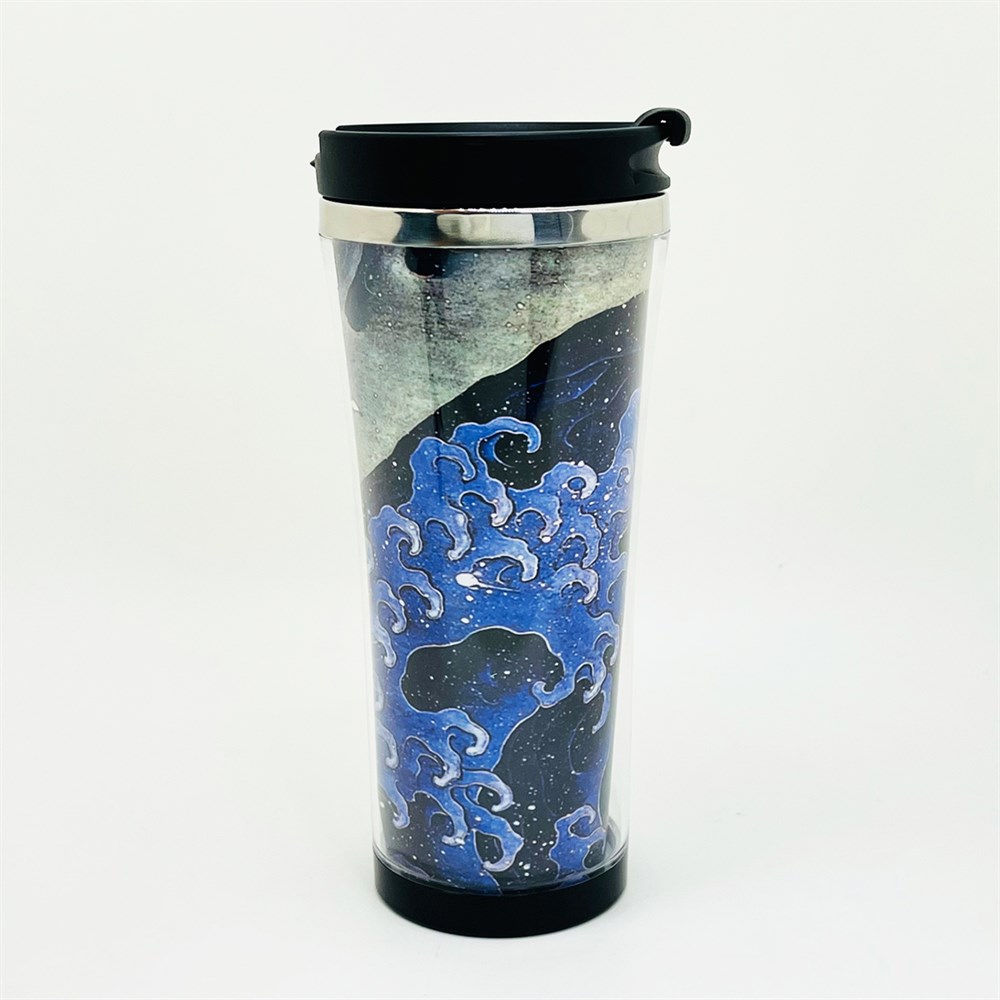 Katsushika Hokusai Kadınsı Dalga Tasarımlı 400 Ml Kağıt Termos