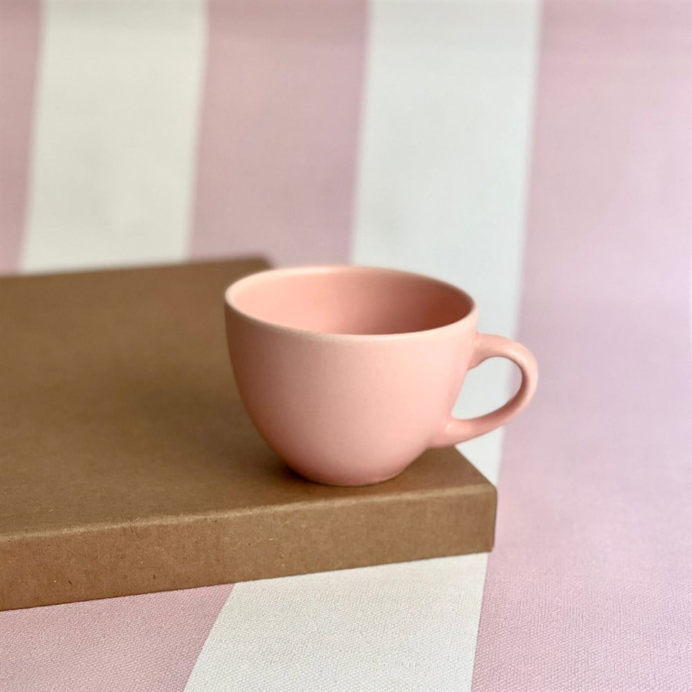Keramika Pembe Çay Fincanı İstoç