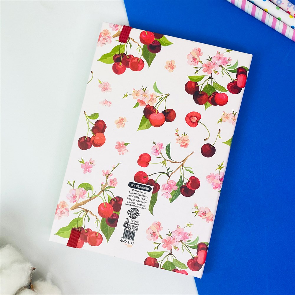 Kiraz My Planner Tasarımlı Lastikli Defter
