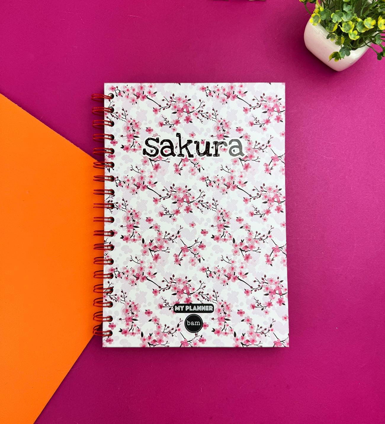 Kırmızı Sakura Tasarımlı Konuşan Ajanda