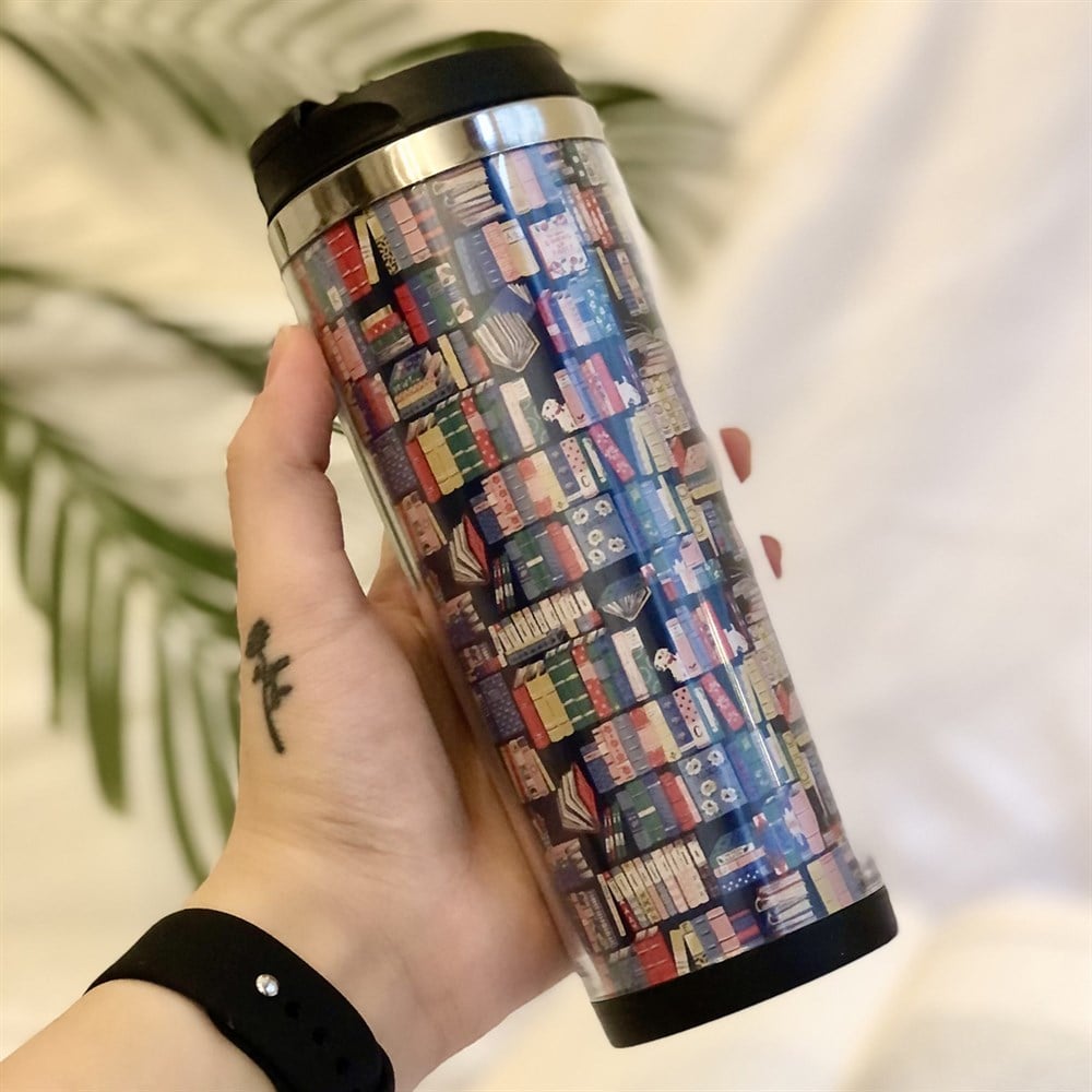 Kitaplık Tasarımlı 400 Ml Mug Bardak