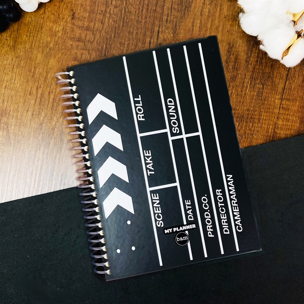 Klaket Tasarımlı Spiralli Defter 