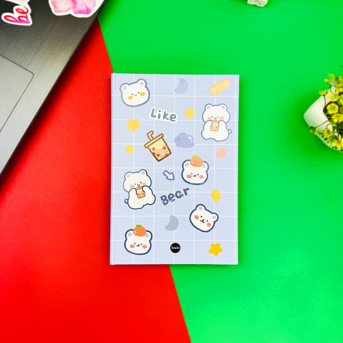 Leak Bear Tasarımlı Lastikli Defter