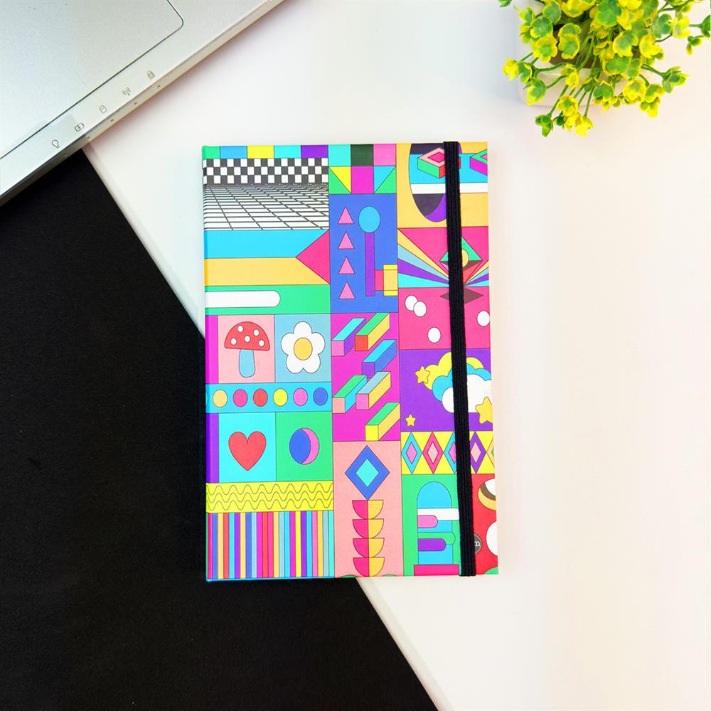 Mix Tasarımlı Lastikli Defter
