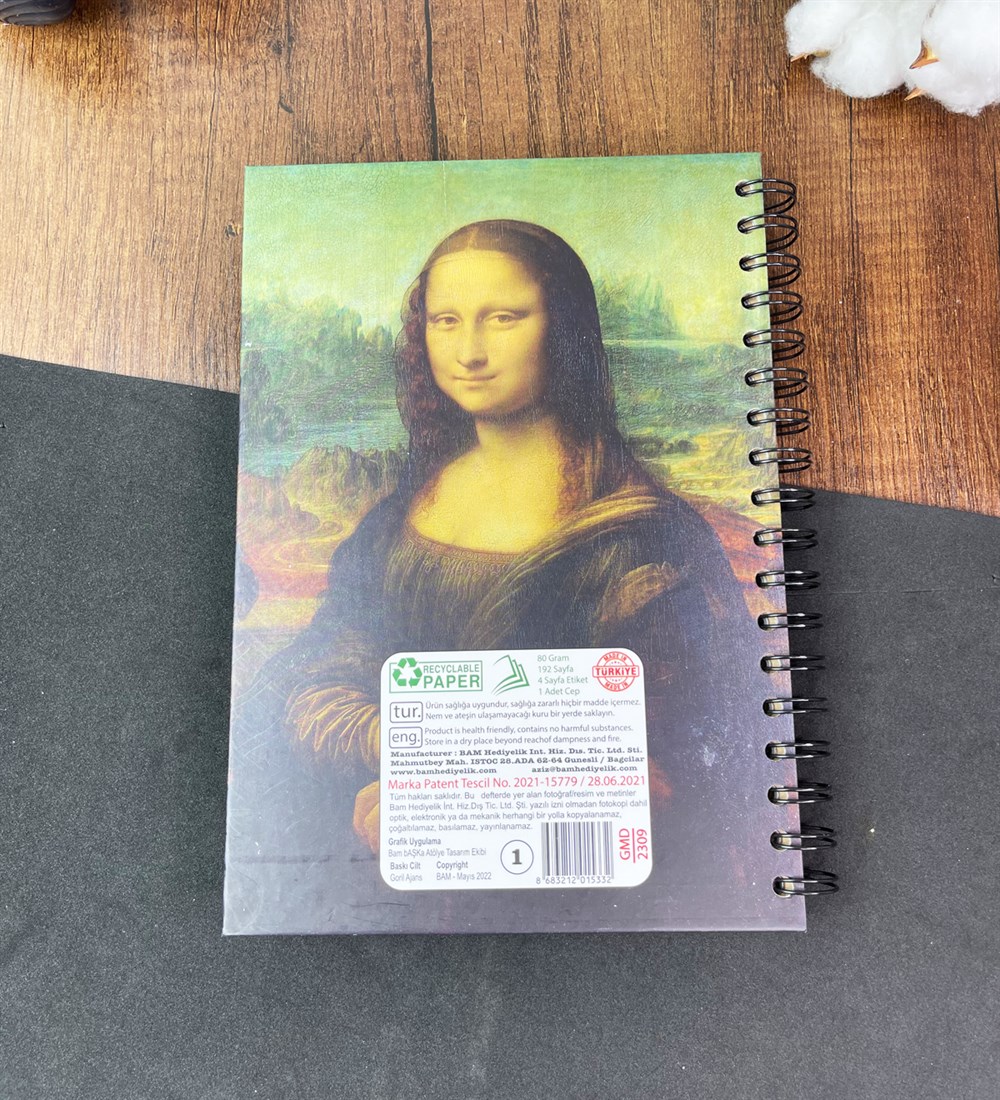 Mona Lisa Tasarımlı Konuşan Ajanda 