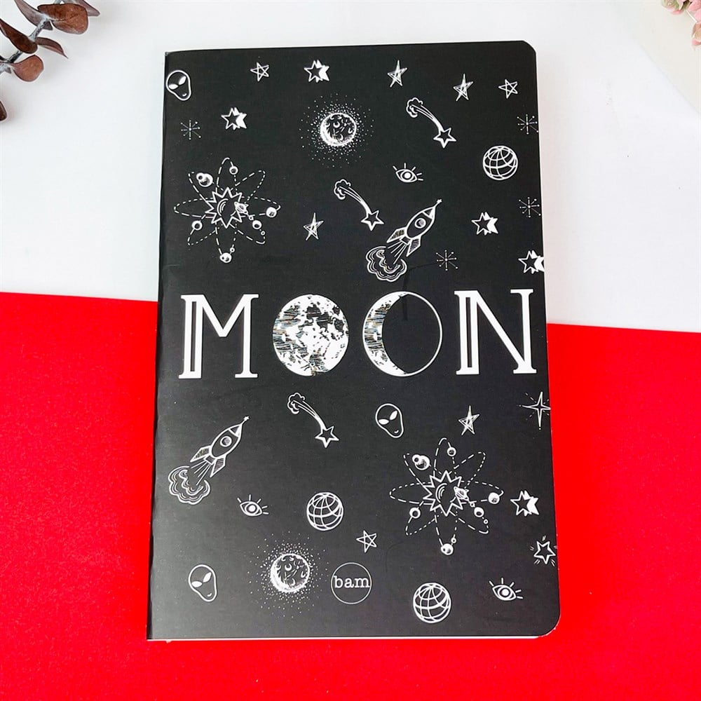 Moon Tasarımlı Space Tasarımlı Terzi Dikişli Defter