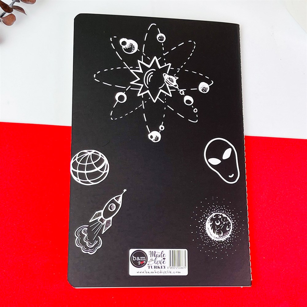 Moon Tasarımlı Space Tasarımlı Terzi Dikişli Defter