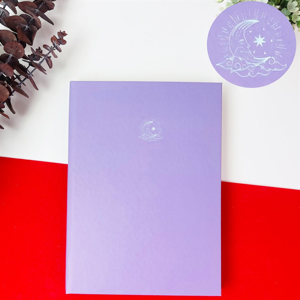 Purple Color Pattern Hard Cover Notebook