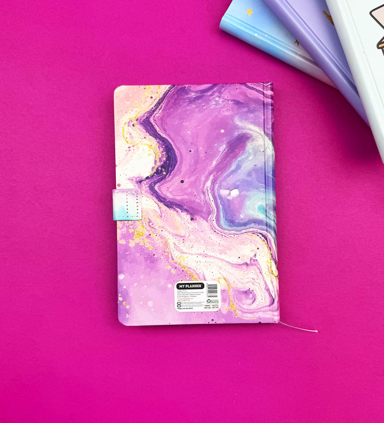 Motto Tasarımlı Mıknatıs Kapak Defter 19x12 Cm x12