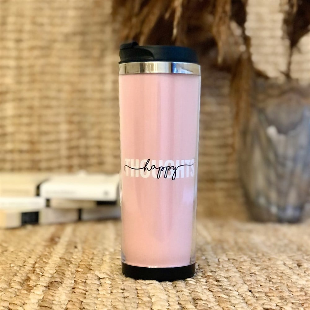 Mutlu Düşünceler Tasarımlı 400 Ml Mug Bardak