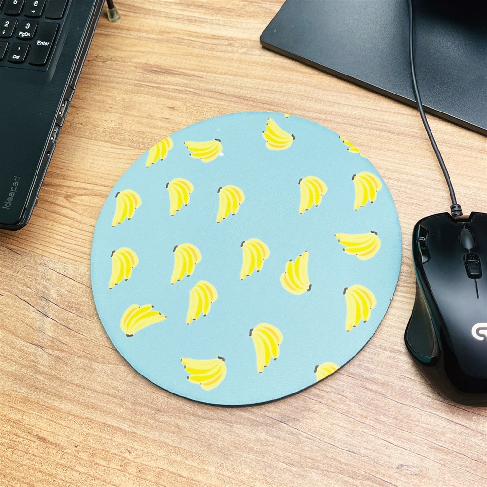 Muz Tasarımlı Oval Mouse Pad