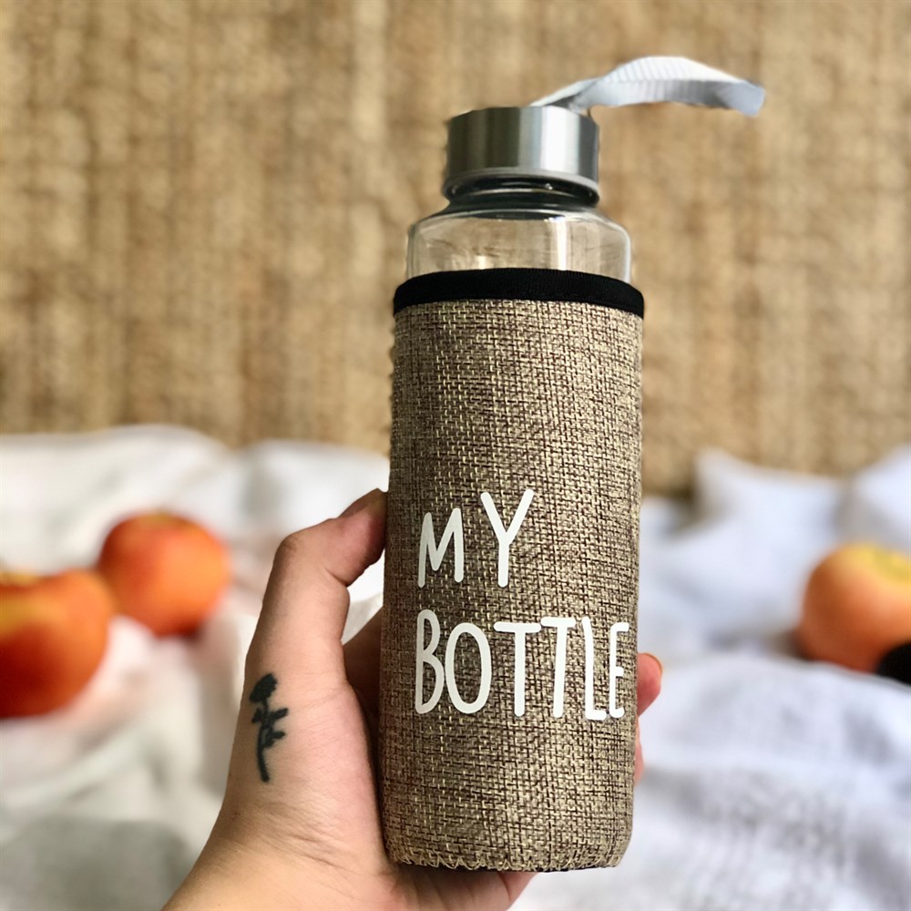 My Bottle Kılıflı 400 Ml Cam Matara