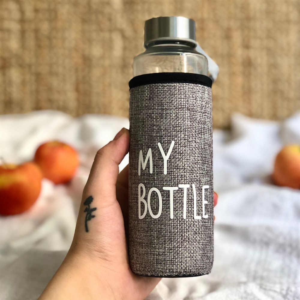 My Bottle Kılıflı 400 Ml Cam Matara