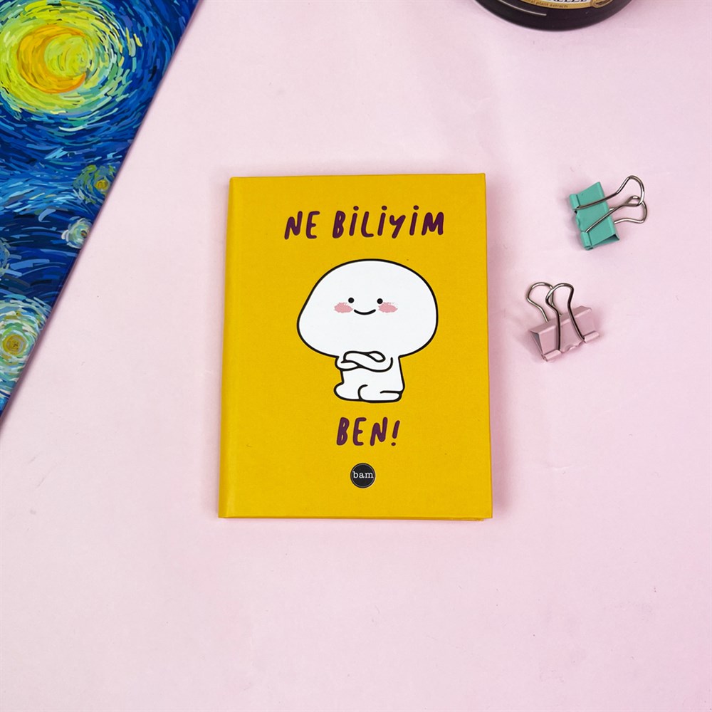 Ne Biliyim Ben Tasarımlı Sert Kapaklı Mini Defter