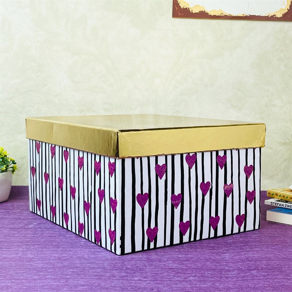 Özel Altın Yaldızlı Simli Hediye Kutusu Toptan