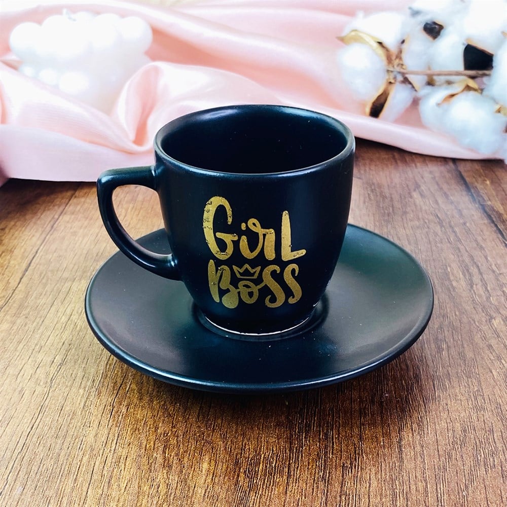 Özel Kutulu Girl Boss Türk Kahvesi Fincanı