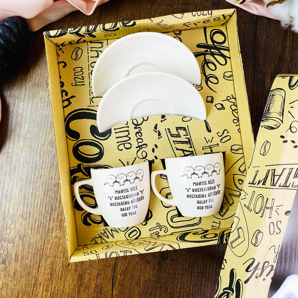 Halay Turkish Coffee Cups Set & Saucer With Special Box