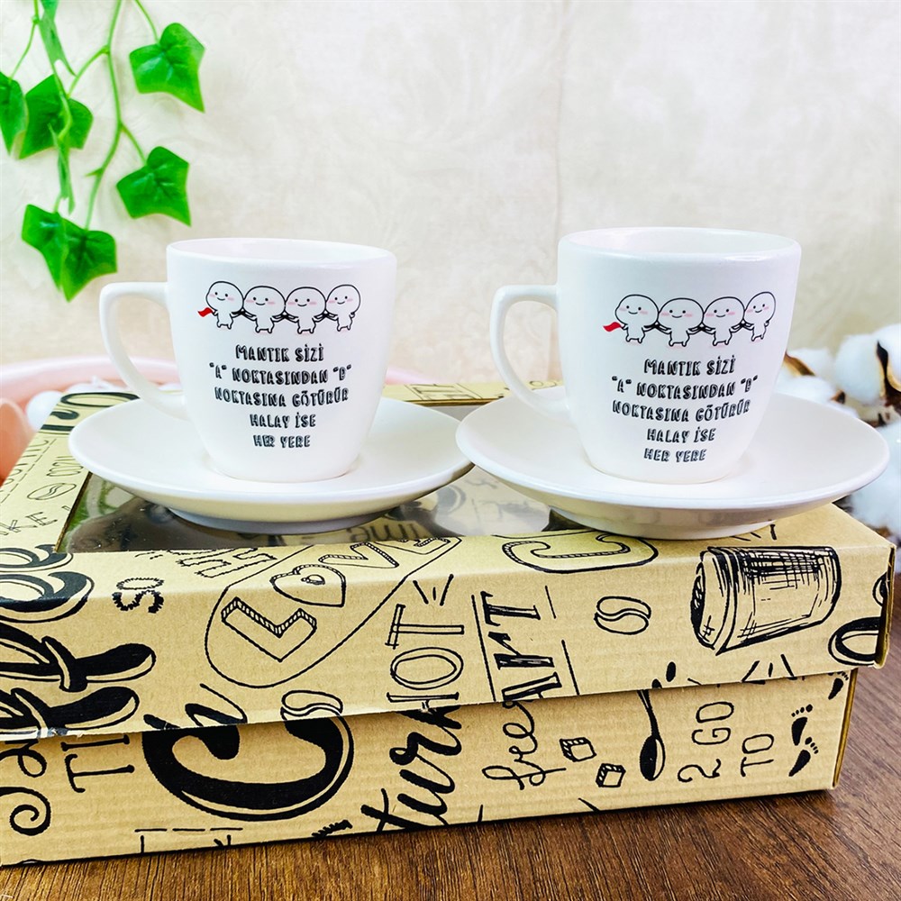 Halay Turkish Coffee Cups Set & Saucer With Special Box