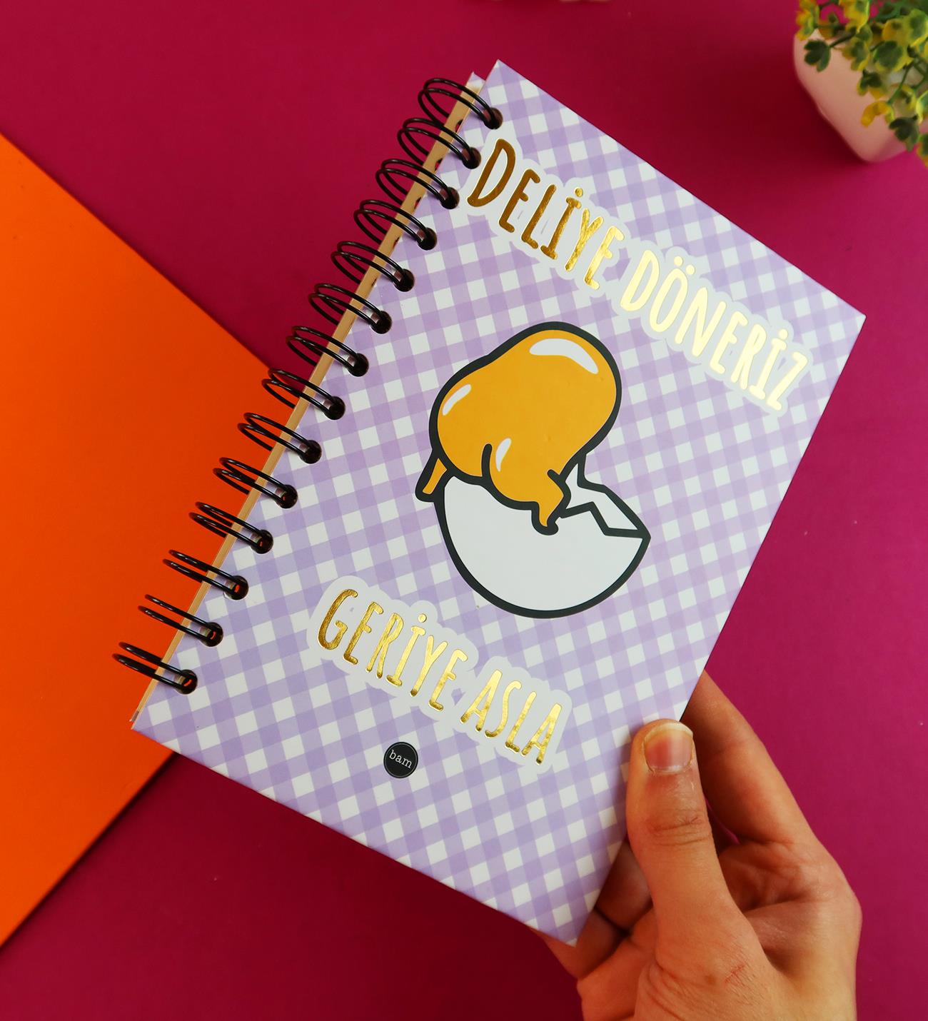Özel Tasarım Spiralli 15*21 cm Dot Defter, Eskiz Defteri, Doodle Book - 2 SAYFA STICKER HEDİYELİ