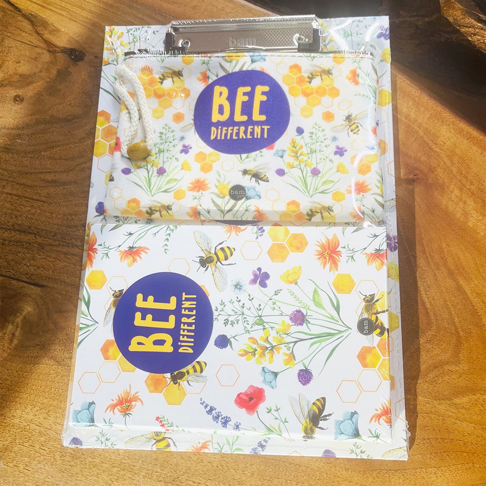 Paketli Arı Sekreterlik Defter Kalemlik Hediye Seti
