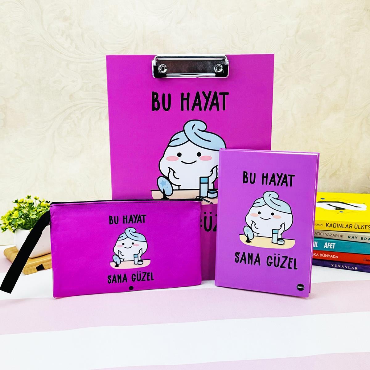 Paketli Bu Hayat Sana Güzel Sekreterlik Defter Kalemlik Hediye Seti