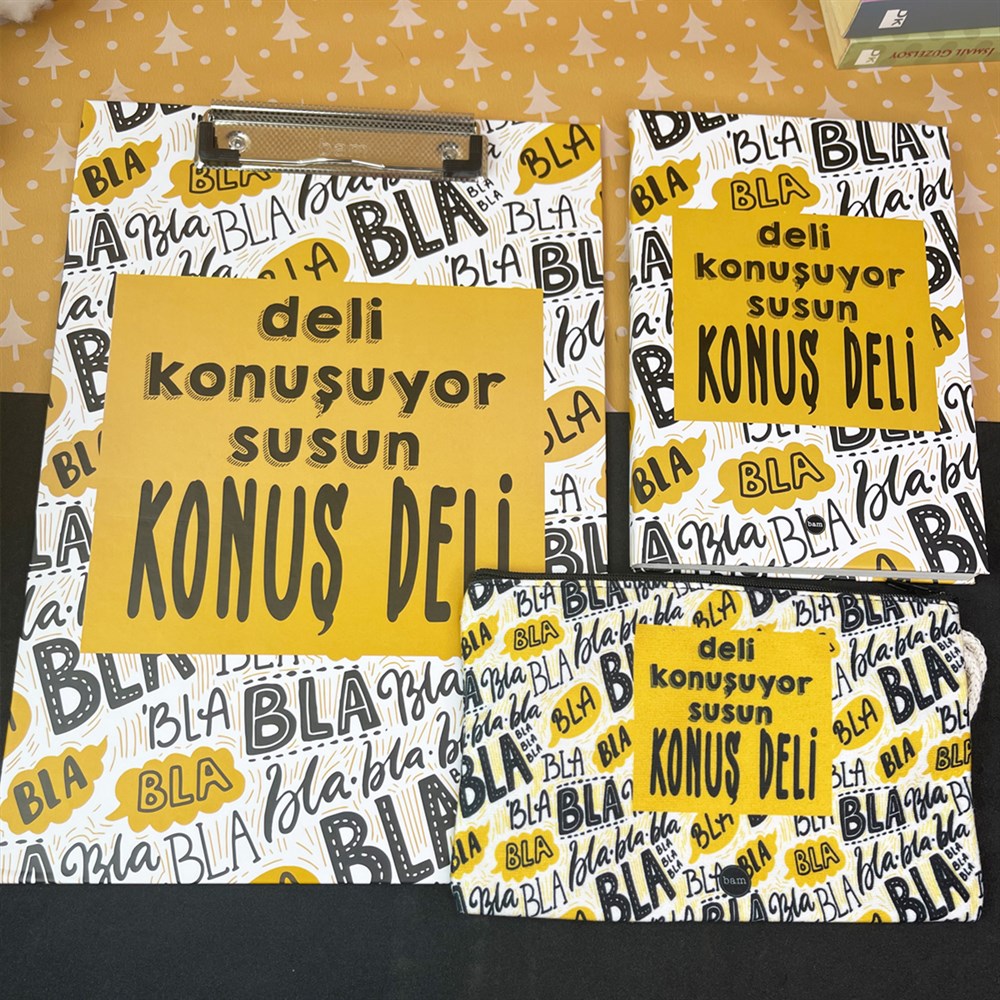 Paketli Deli Konuşuyor Susun Sekreterlik Defter Kalemlik Hediye Seti