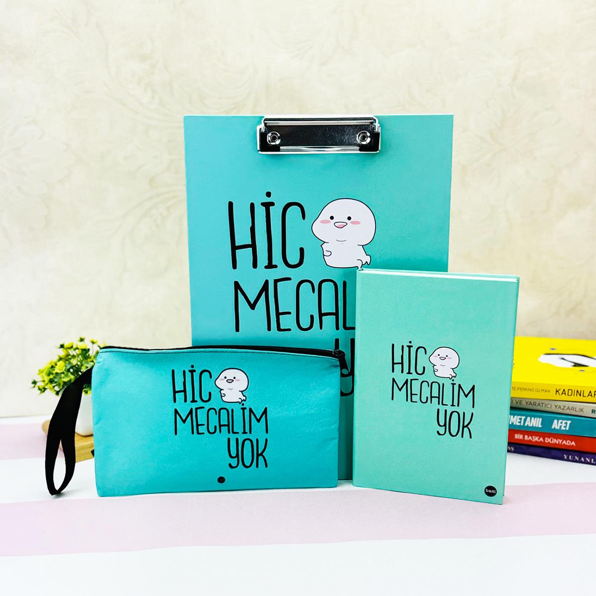 Paketli Hiç Mecalim Yok Sekreterlik Defter Kalemlik Hediye Seti