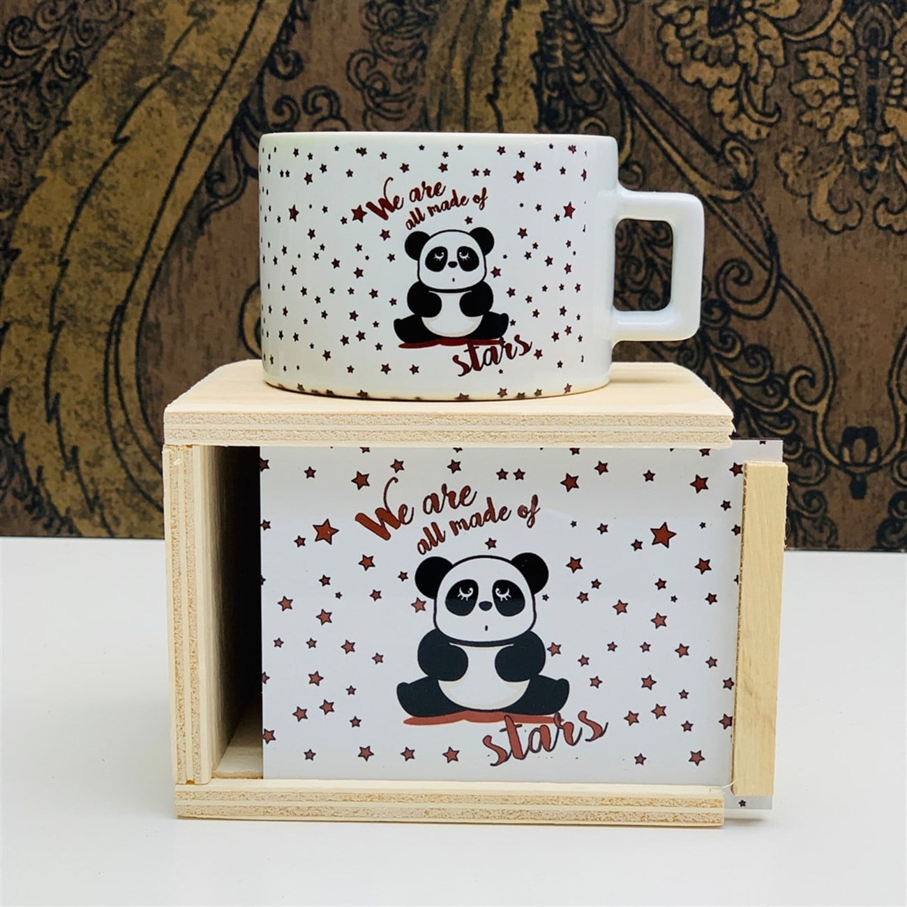 Panda Stars Tasarımlı Kutulu Kupa